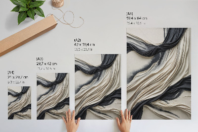 Décoration murale Des vagues de tissu fluides d'une élégance moderne
