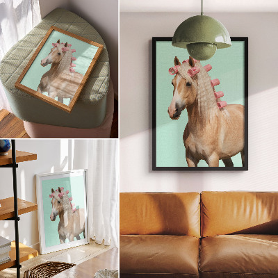 Décoration murale Rouleaux pour robe légère de cheval, couleur menthe pastel