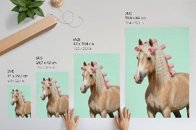 Décoration murale Rouleaux pour robe légère de cheval, couleur menthe pastel