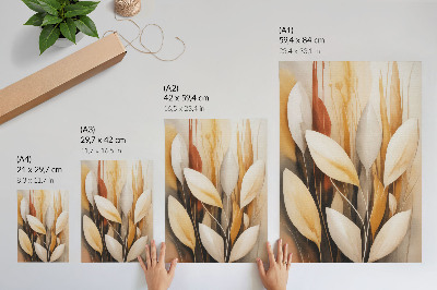 Affiche décorative Feuilles élégantes, simplicité et harmonie des couleurs