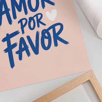Décoration murale Lettres en forme de cœur expressives sur fond pastel