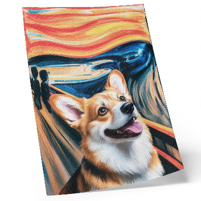 Affiche décorative Couleurs dynamiques, contrastes saisissants, chien mignon