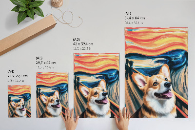 Affiche décorative Couleurs dynamiques, contrastes saisissants, chien mignon