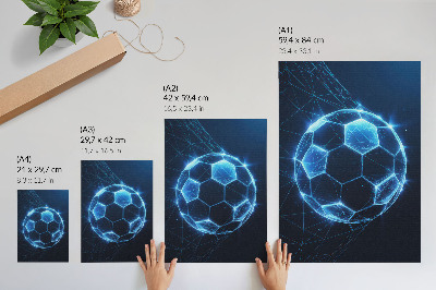 Affiche décorative lignes géométriques et lumières de la boule numérique