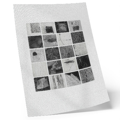 Décoration murale Motifs géométriques noirs et blancs sous une forme artistique