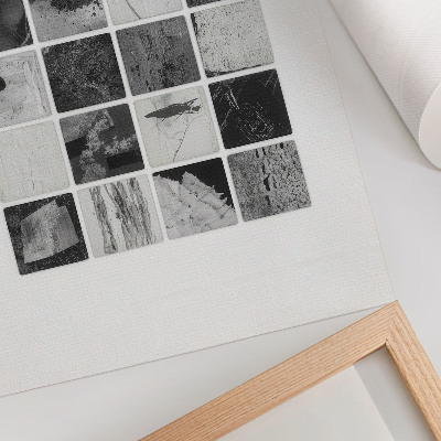 Décoration murale Motifs géométriques noirs et blancs sous une forme artistique