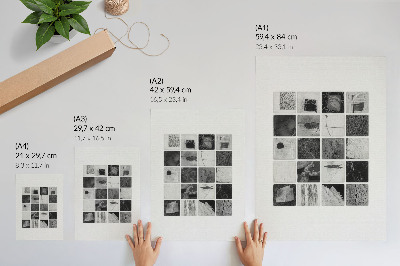 Décoration murale Motifs géométriques noirs et blancs sous une forme artistique