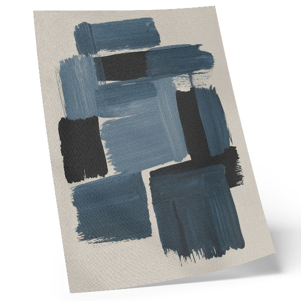 Impression sur toile Les coups de pinceau bleus contrastent avec la modernité