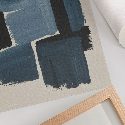 Impression sur toile Les coups de pinceau bleus contrastent avec la modernité