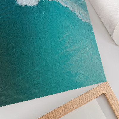 Impression sur toile Vagues turquoise de l'océan, atmosphère calme, harmonie
