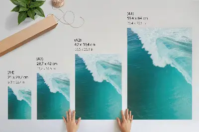 Impression sur toile vagues turquoise de l'océan dans une atmosphère calme et harmonieuse