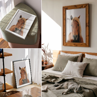 Décoration murale Portrait de cheval minimaliste beauté naturelle élégance