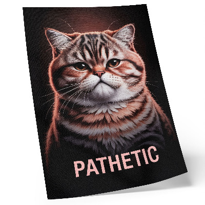 Impression sur toile Portrait d'un chat au pelage particulier et au regard profond