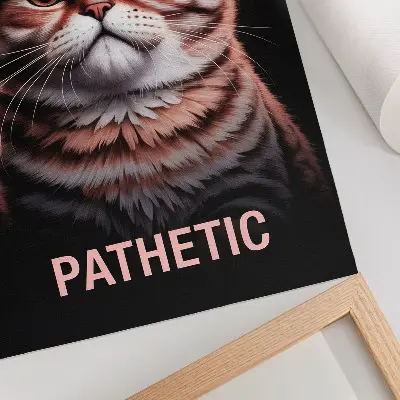 Impression sur toile portrait d'un chat au pelage original et au regard profond