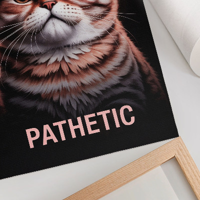 Impression sur toile Portrait d'un chat au pelage particulier et au regard profond