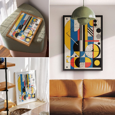 Décoration murale Motifs géométriques aux couleurs contrastées