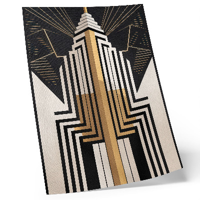 Impression sur toile Lignes architecturales, élégants accents dorés