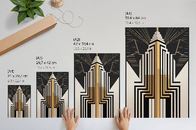 Impression sur toile Lignes architecturales, élégants accents dorés