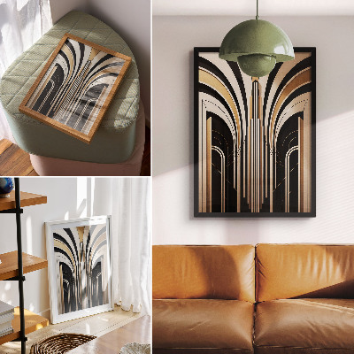 Impression sur toile Élégance moderne des arches, contraste Art déco