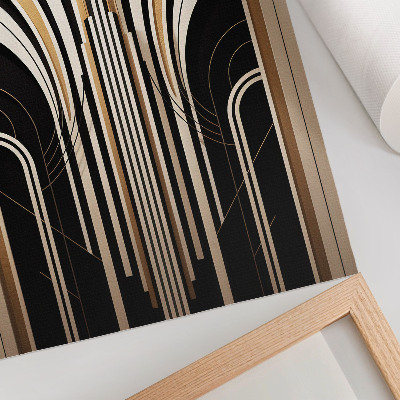 Impression sur toile Élégance moderne des arches, contraste Art déco