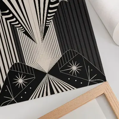 Décoration murale contrastes audacieux entre formes géométriques et modernité