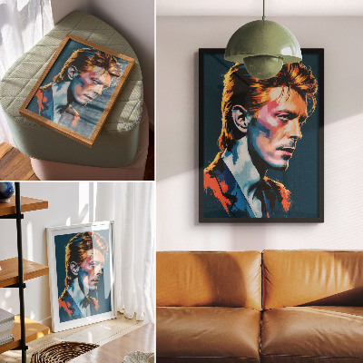 Affiche décorative Un portrait pop art aux couleurs dynamiques