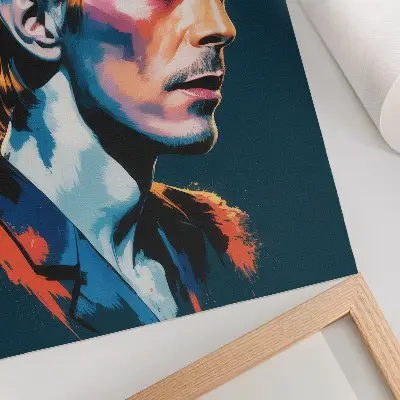 Affiche décorative portrait pop art aux couleurs dynamiques