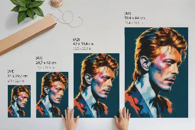 Affiche décorative portrait pop art aux couleurs dynamiques