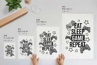 Impression sur toile motif avec inscription étoiles au style minimaliste moderne