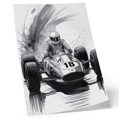 Affiche décorative La dynamique automobile contraste avec la course