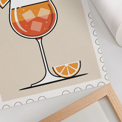 Impression sur toile Fond orange pour boisson Aperol