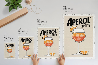 Impression sur toile Fond orange pour boisson Aperol