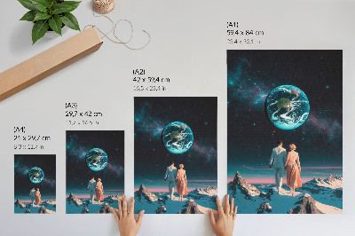 Impression sur toile L'espace et les gens, la beauté de l'espace, des possibilités illimitées