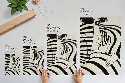 Décoration murale l'élégance des rayures géométriques noires et blanches