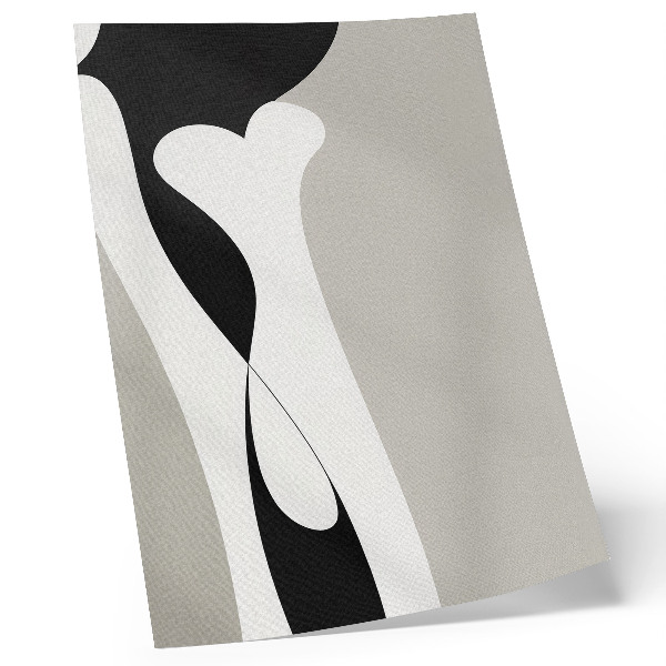 Impression sur toile Lignes noires et blanches, contrastes doux