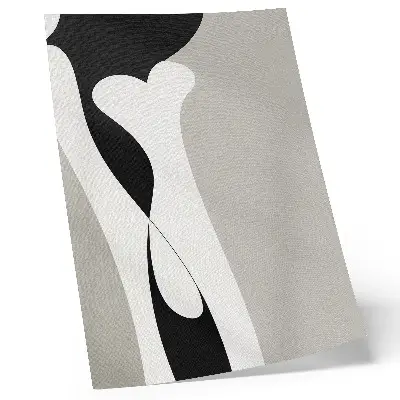 Impression sur toile lignes noires et blanches aux contrastes doux