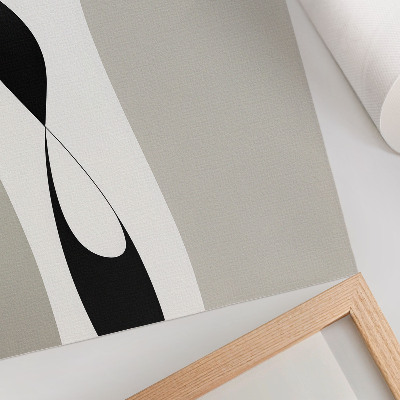 Impression sur toile Lignes noires et blanches, contrastes doux