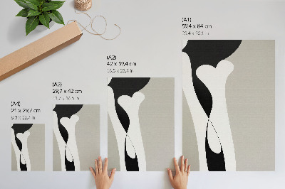 Impression sur toile Lignes noires et blanches, contrastes doux
