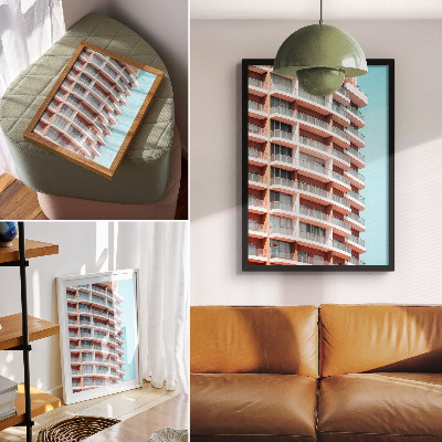 Impression sur toile Architecture moderne avec balcons ouverts
