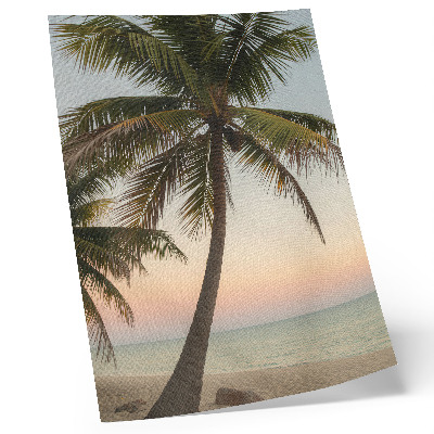 Décoration murale Palmiers, mer, coucher de soleil pastel, exotique