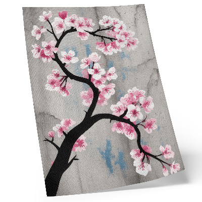 Affiche décorative Fleurs délicates sur fond gris