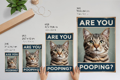 Affiche décorative Un portrait de chat rétro légèrement humoristique