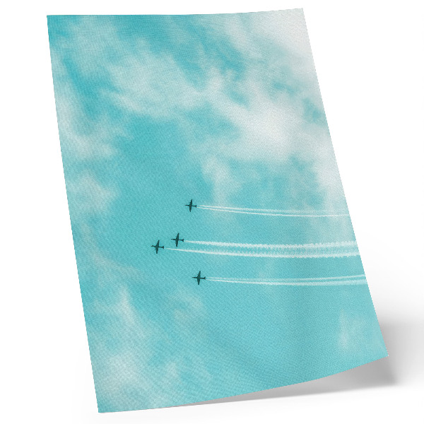 Affiche décorative Des avions dans le ciel au sein d'un système dynamique moderne