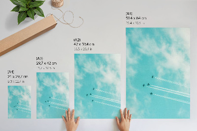 Affiche décorative Des avions dans le ciel au sein d'un système dynamique moderne