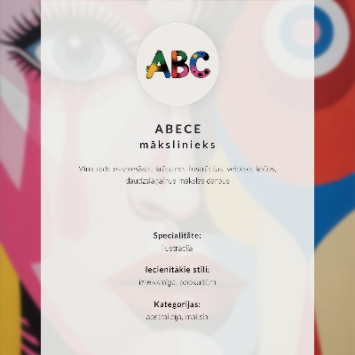 Affiche décorative Harmonie des couleurs, une silhouette en mouvement, une aura extraordinaire