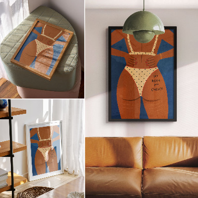 Impression sur toile Une image moderne de la force féminine