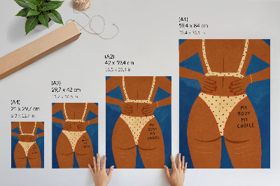 Impression sur toile Une image moderne de la force féminine