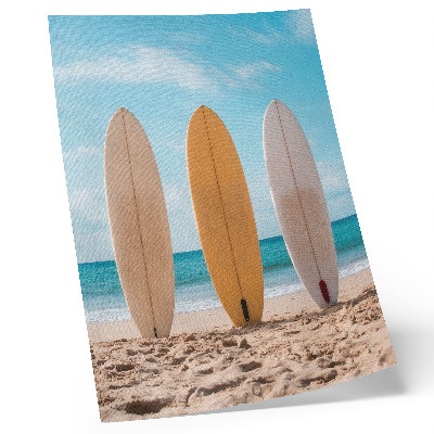 Décoration murale Des planches de surf sur la plage sous un ciel bleu