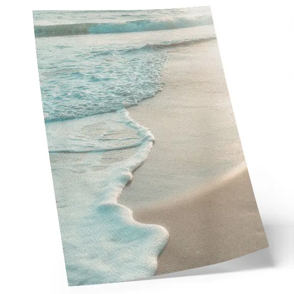 Affiche décorative vagues qui caressent doucement le sable dans une atmosphère calme