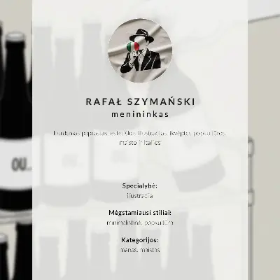 Affiche décorative contours de visage minimalistes avec une tasse de café